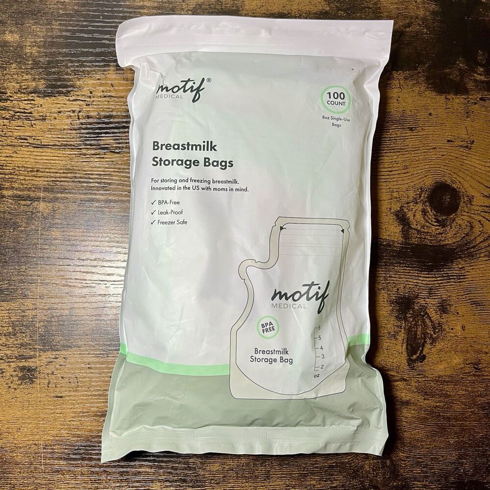 Motif Medical Breastmilk Storage Bags 100 Count 8oz BPA-Free Leak-Proof New